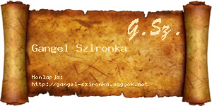 Gangel Szironka névjegykártya